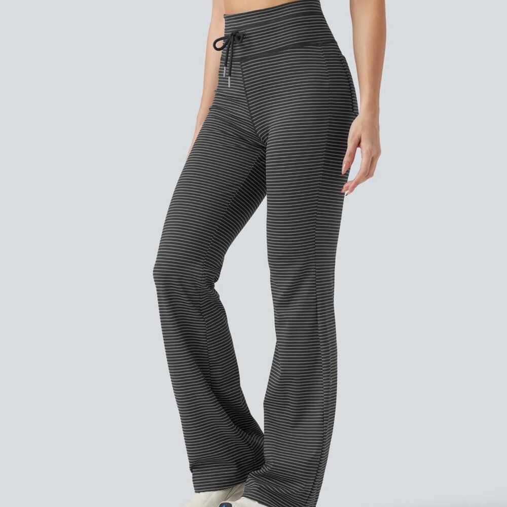 Halara High Waisted Stripe Flare Yoga Pants